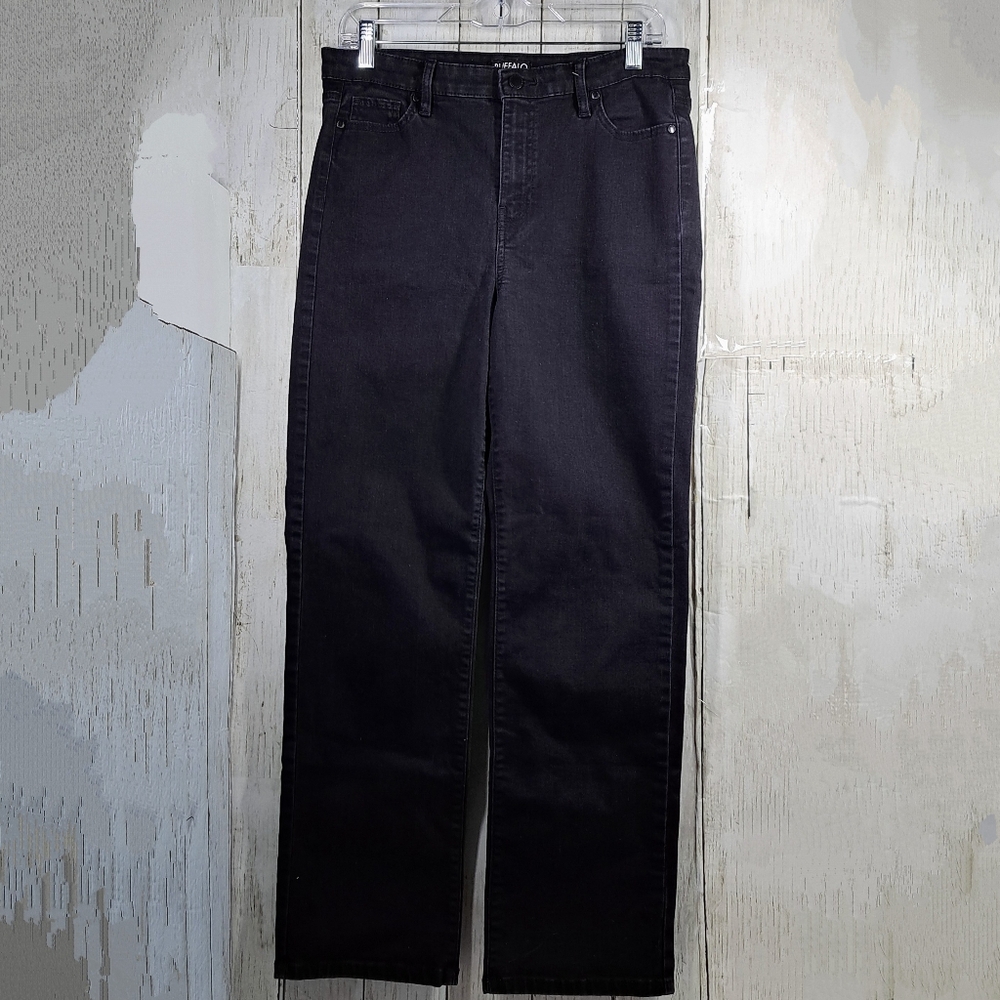 Buffalo David Bitton Alyssa Wmn Black 10/30 Straight Leg Stretch Denim Jeans